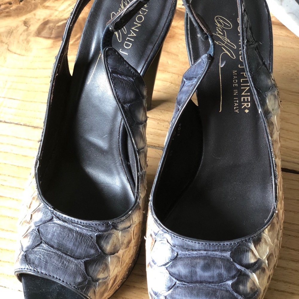 Authentic python Slingback platform heels - Picture 4 of 5